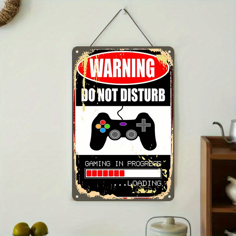 Gaming Controller - Letrero Metálico de Juego con Diseño