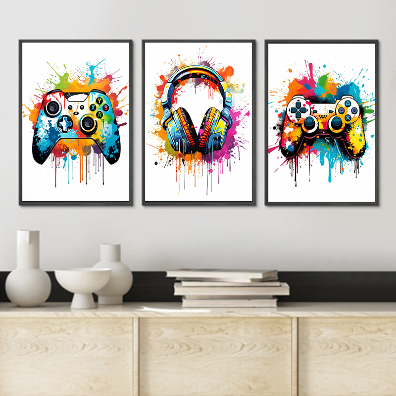 Gaming Controller - Póster Decorativo con Diseño de Control