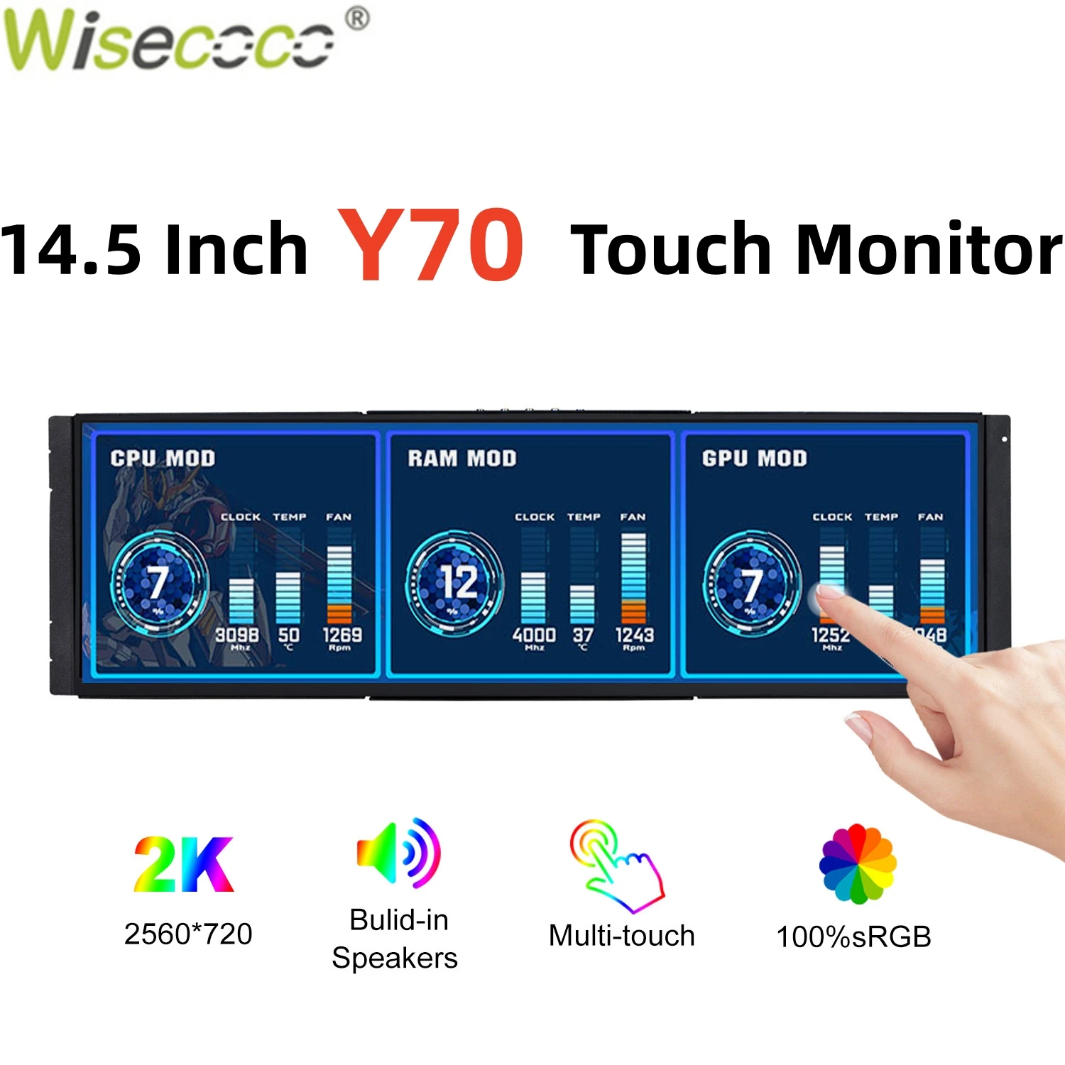 Pc Gaming Y60 - Wisecoco 12,6/14,5 pulgadas 2K IPS PC